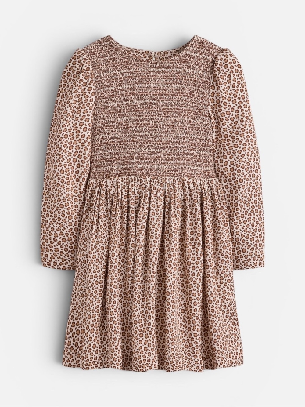 Mini Boden animal print long sleeve dress